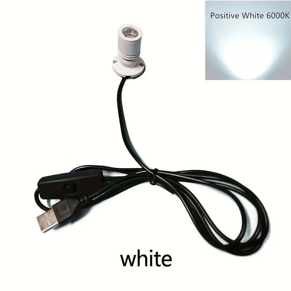 Mini USB LED Spotlight Indoor Accent Lighting Energy Efficient Switch Controlled