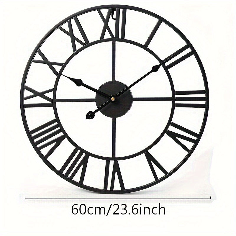 Reloj de pared de arte en hierro para decoración de sala de estar Navidad Halloween Acción de Gracias