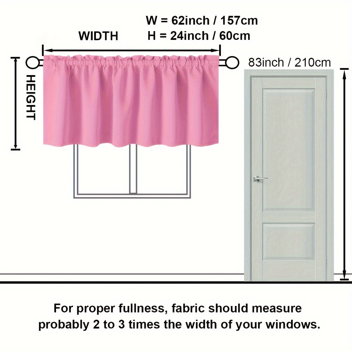 Blackout Heat Insulation Curtain Rod for Kitchen Living Room Bedroom Home Decor