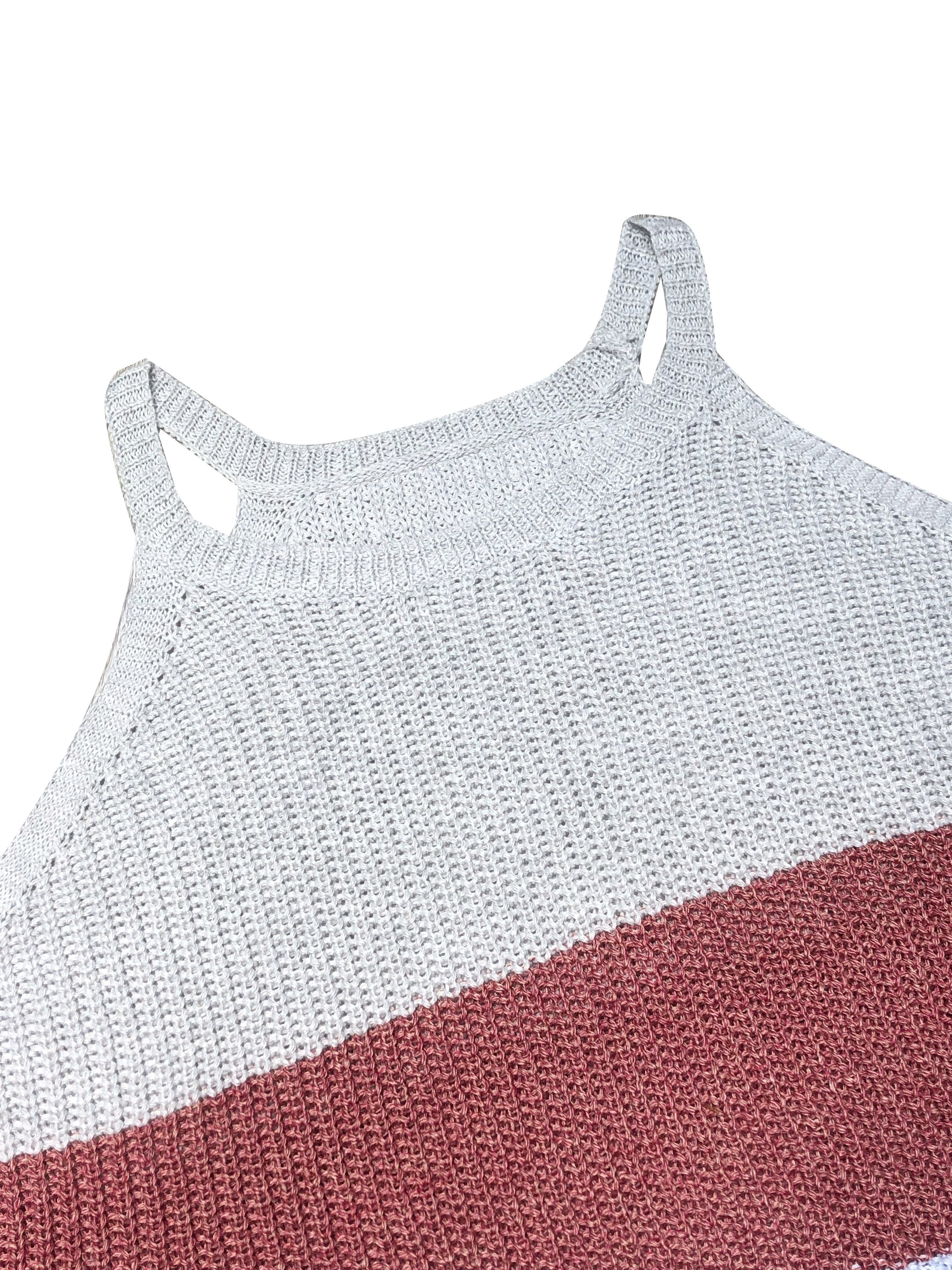 Women's Mixed Color Braided Vest Durable Fashion Layer