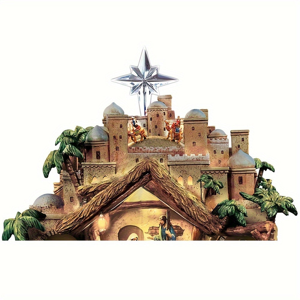 Nativity Scene Christmas Window Cling Self-Adhesive PVC Holiday Decor