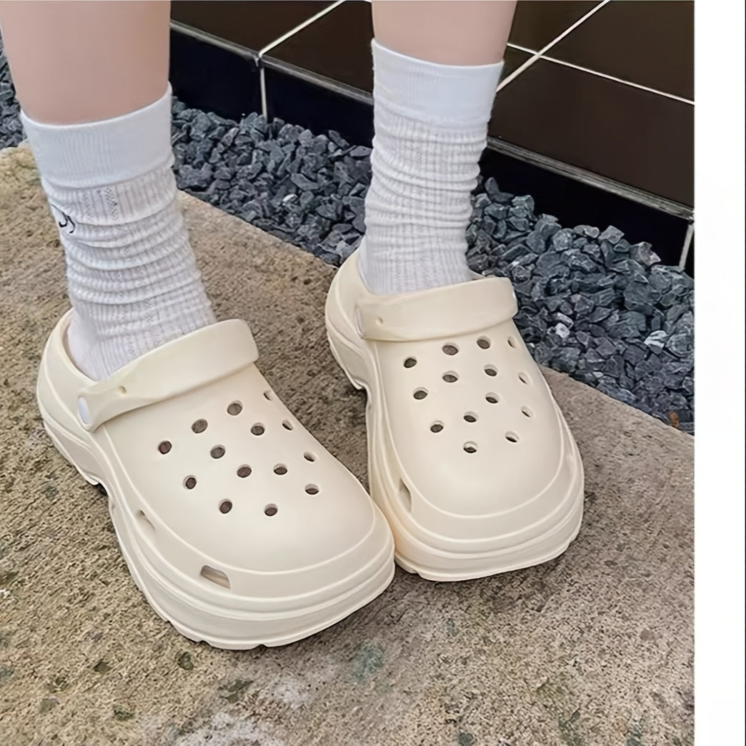 Women's Breathable Summer Shoes With Thick Soles and Height Boost