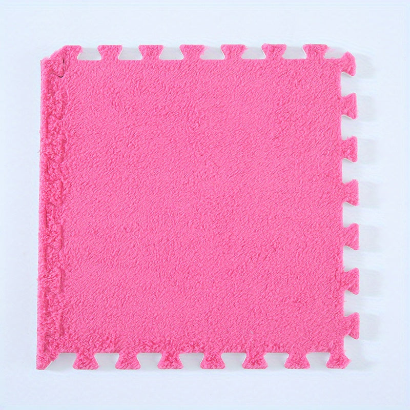 Foam Interlocking Floor Mat Set 12 Pieces, Plush, Anti-Slip, Easy Install