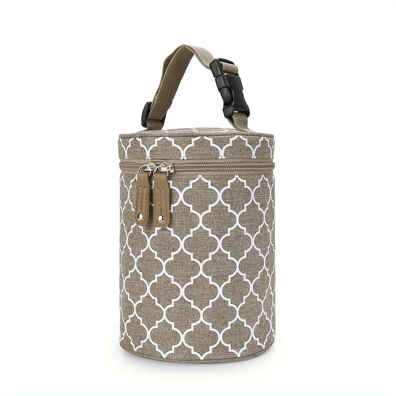 Portable Breast Pump Bag with Insulated Round Bucket for Stroller Hanging