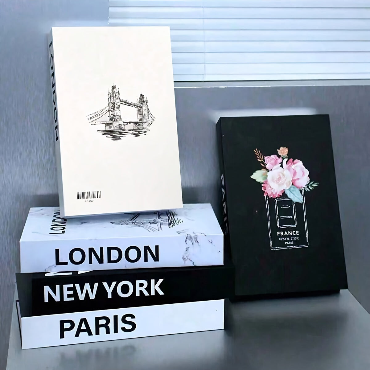 Set of 3 Faux Books for Home Decor, Stylish Bookshelves and Coffee Tables