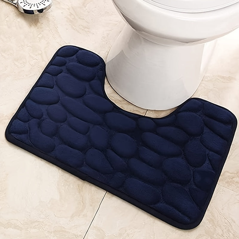 Alfombra de baño de espuma viscoelástica antideslizante, absorbente, de secado rápido, grande y suave