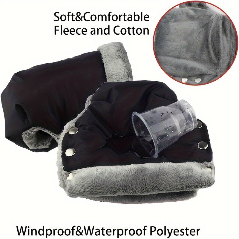 Waterproof Windproof Stroller Gloves for Baby Carriage Bicycles and Trailers