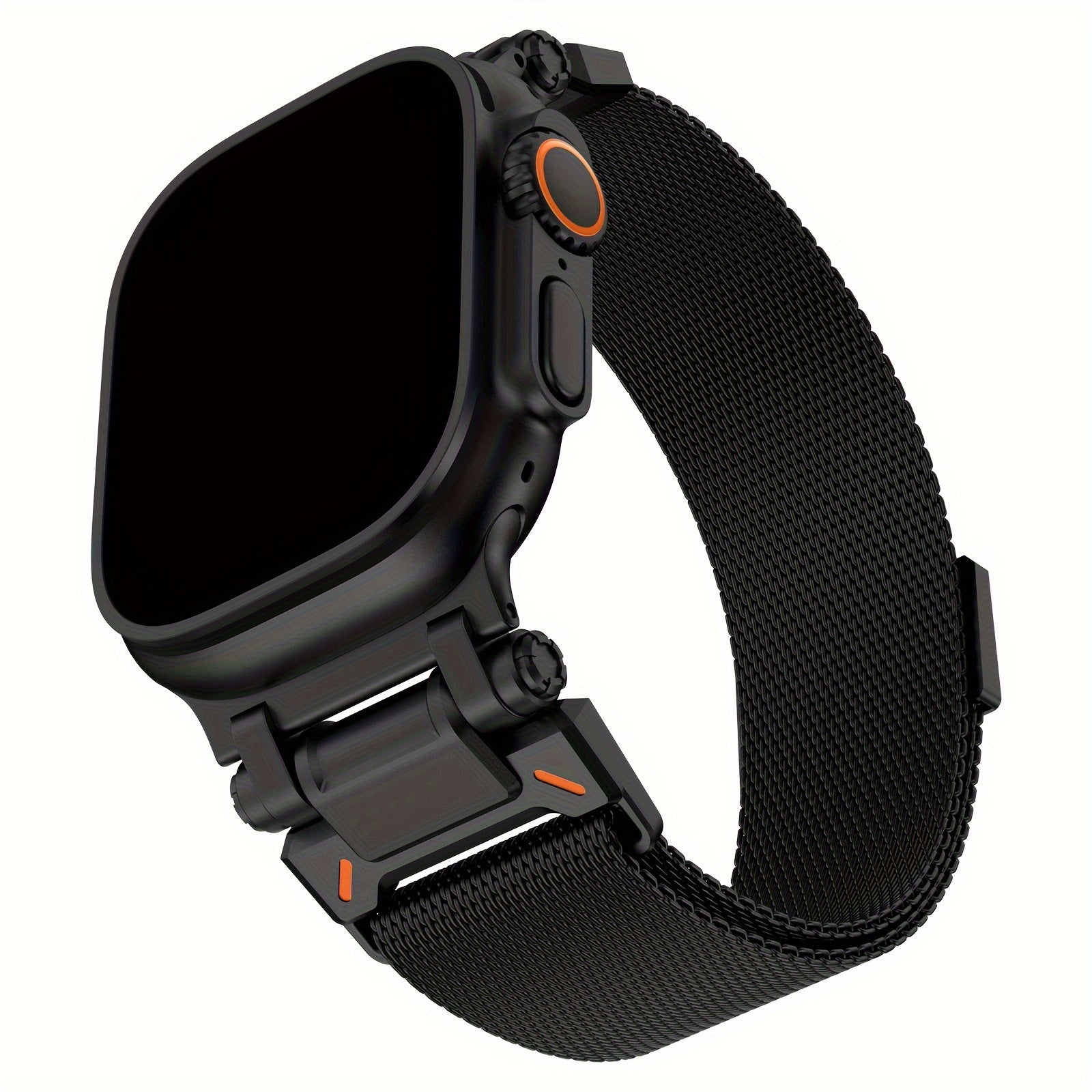 Роскошный металлический магнитный ремешок с застежкой для Apple Watch из нержавеющей стали с миланским плетением для мужчин и женщин