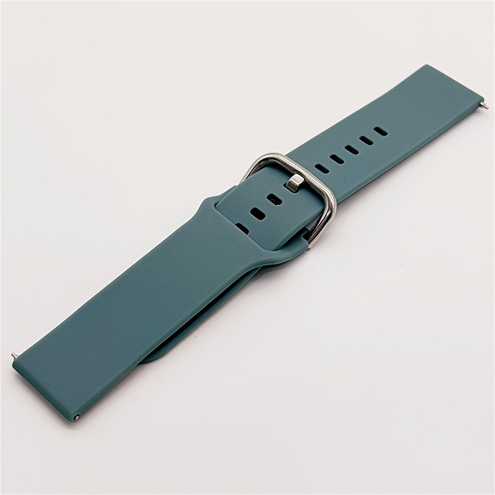 Unisex Silicone Watch Bands 20mm 22mm for Smartwatches with Tang Buckle or Loop Fastener