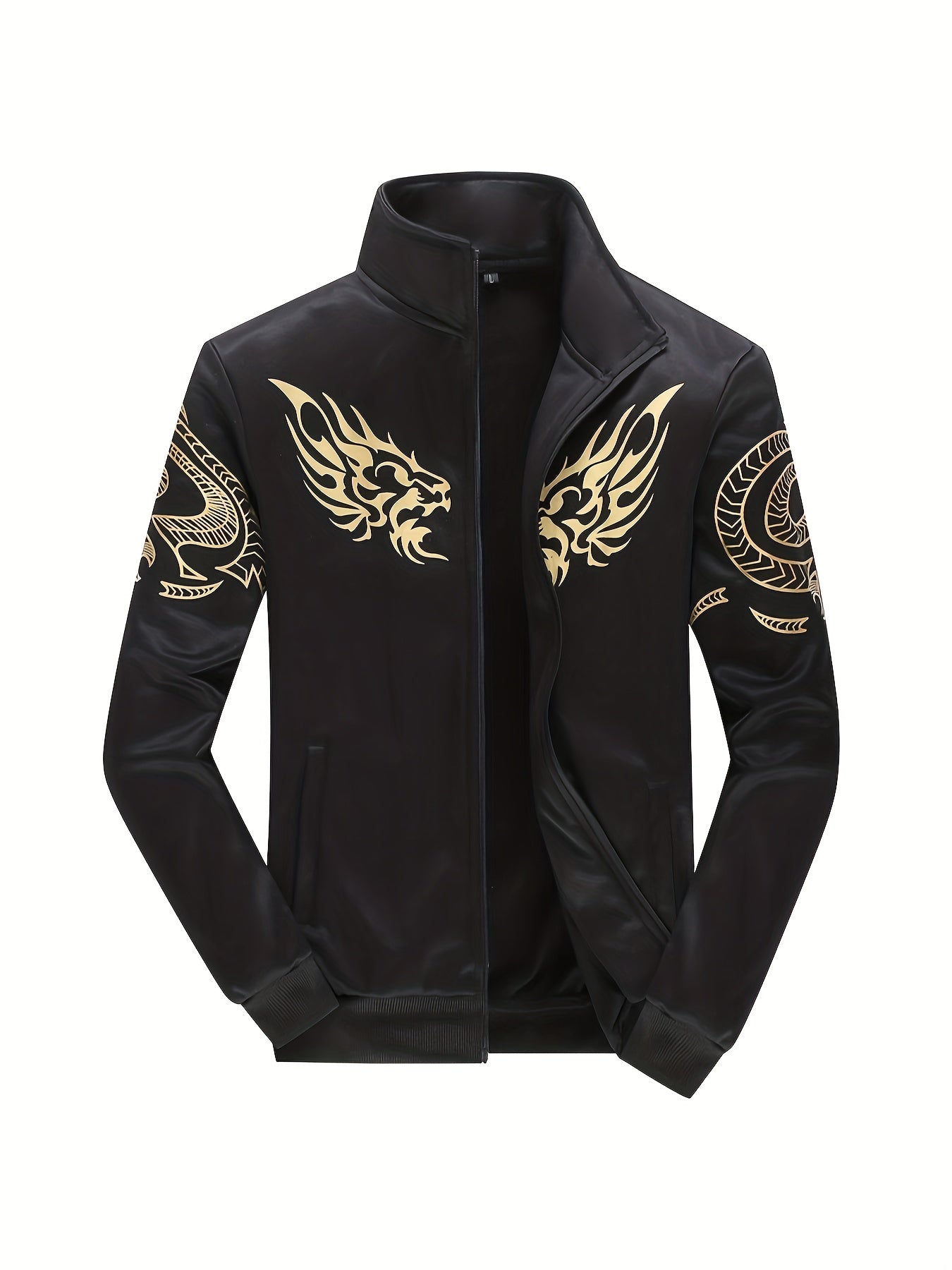 Men's Athletic Set Slim Fit Zip-Up Jacket Casual Hoodie Drawstring Pants Spring Fall