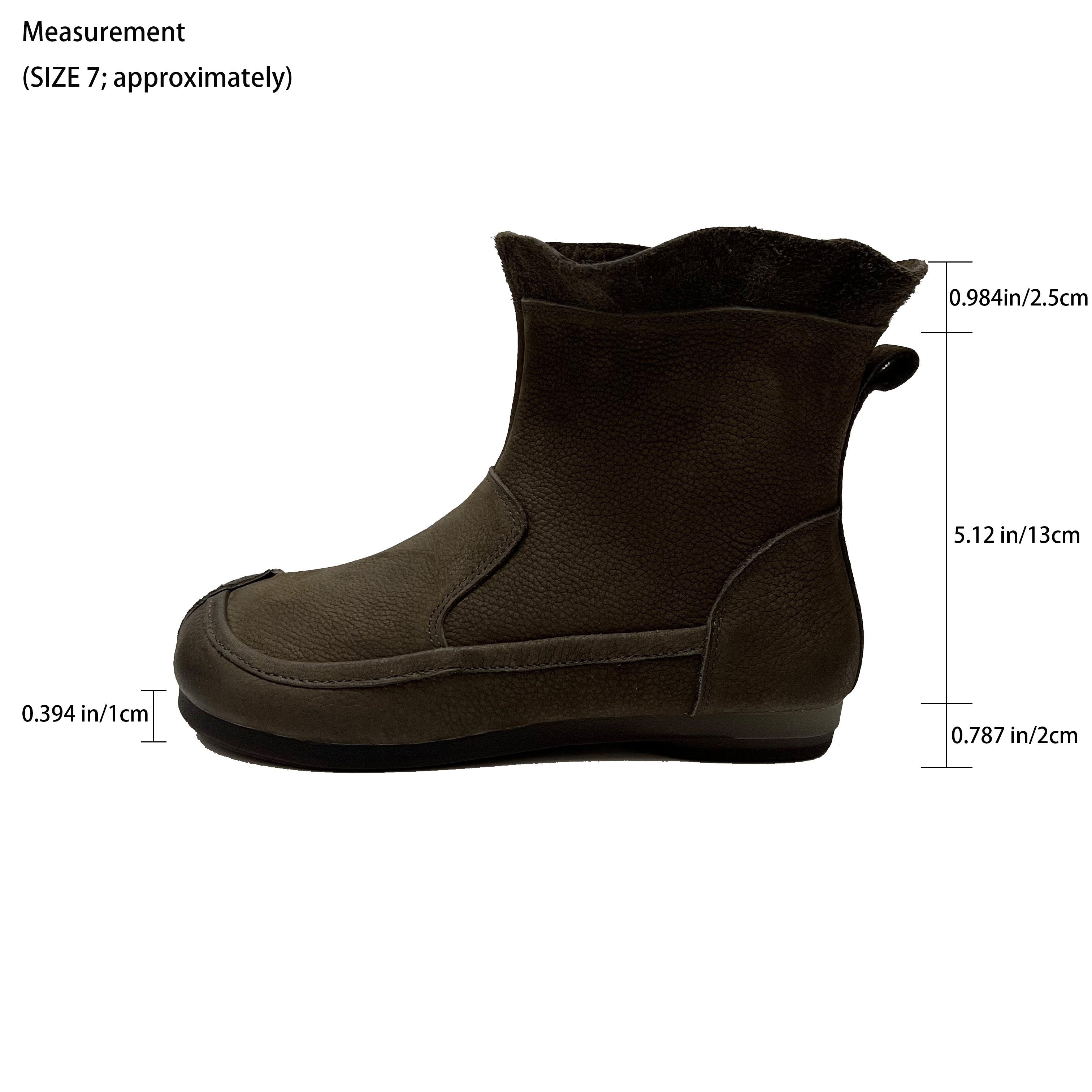 Women's Genuine Leather Mid-Calf Ankle Boots with Low Heel and Zipper