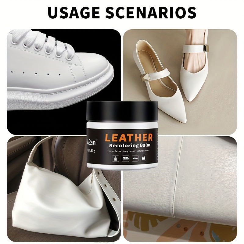 White Faux Leather Shoe & Furniture Dye Restorer Cream