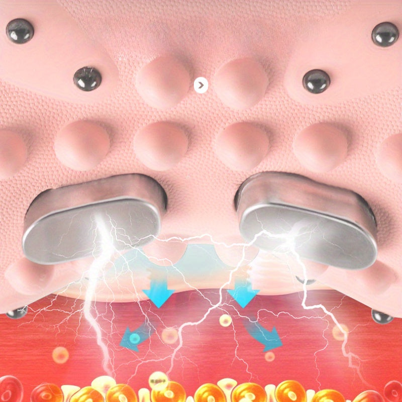 Electric Cervical Curvature Corrector with Pink Vibration Massage Pillow and Hot Press Pulse