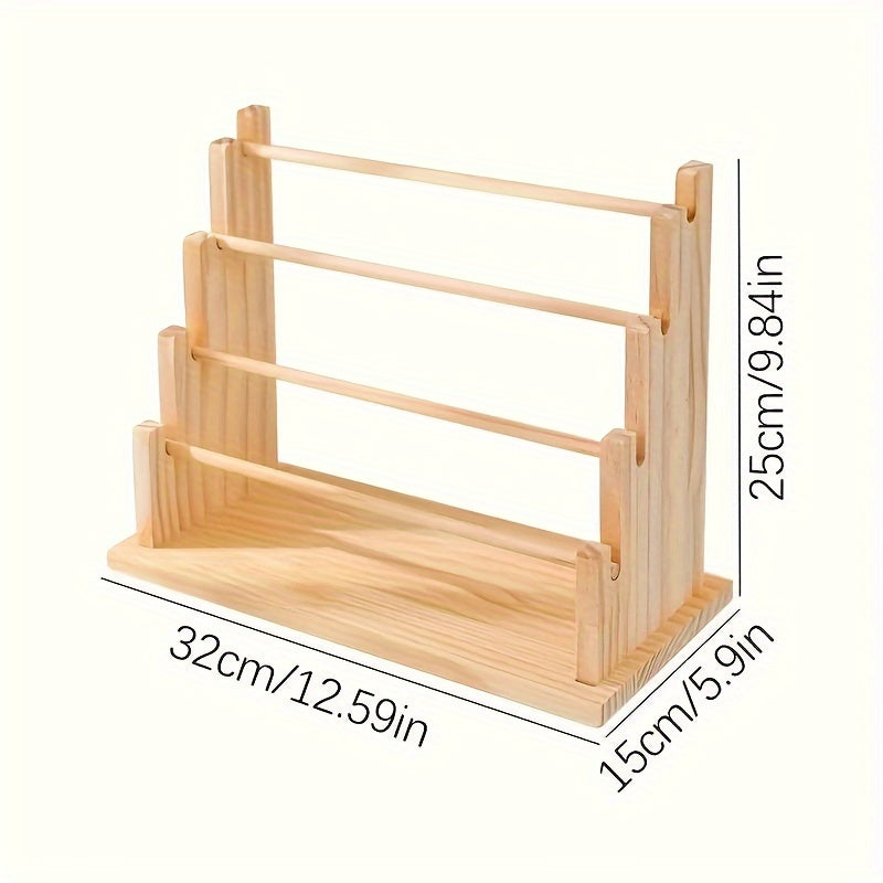Wooden Jewelry Organizer with Multiple Tiers for Necklaces Bracelets and Earrings