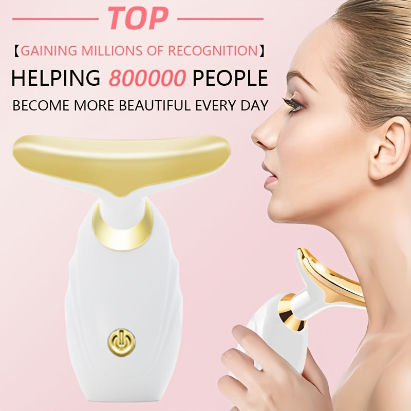 Electric Facial Massager for Women High-Frequency Vibration Neck and Face Skincare