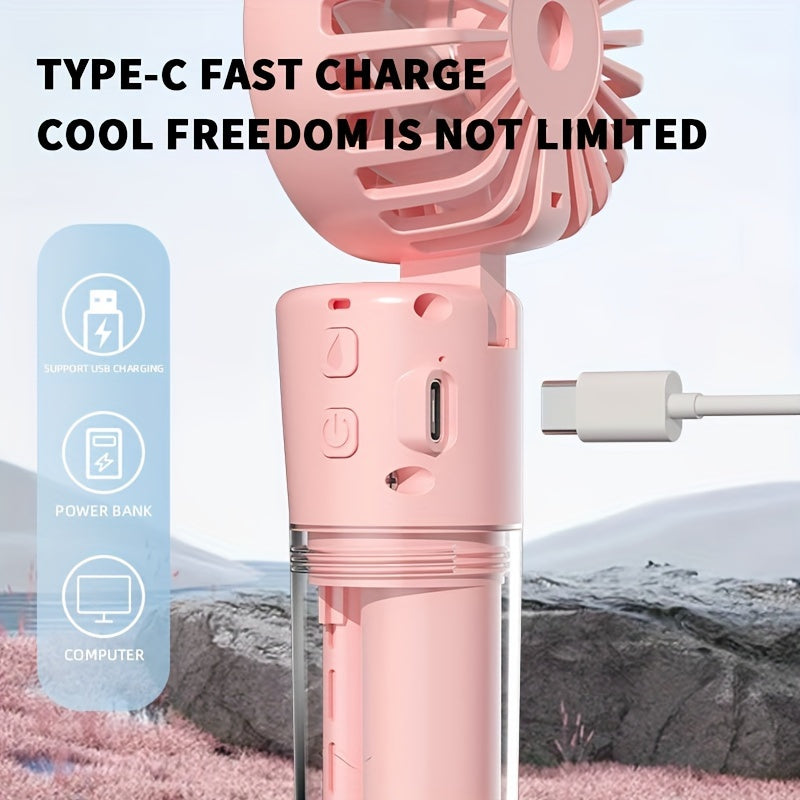 Portable USB Fan with Rechargeable Battery and Wearable Design