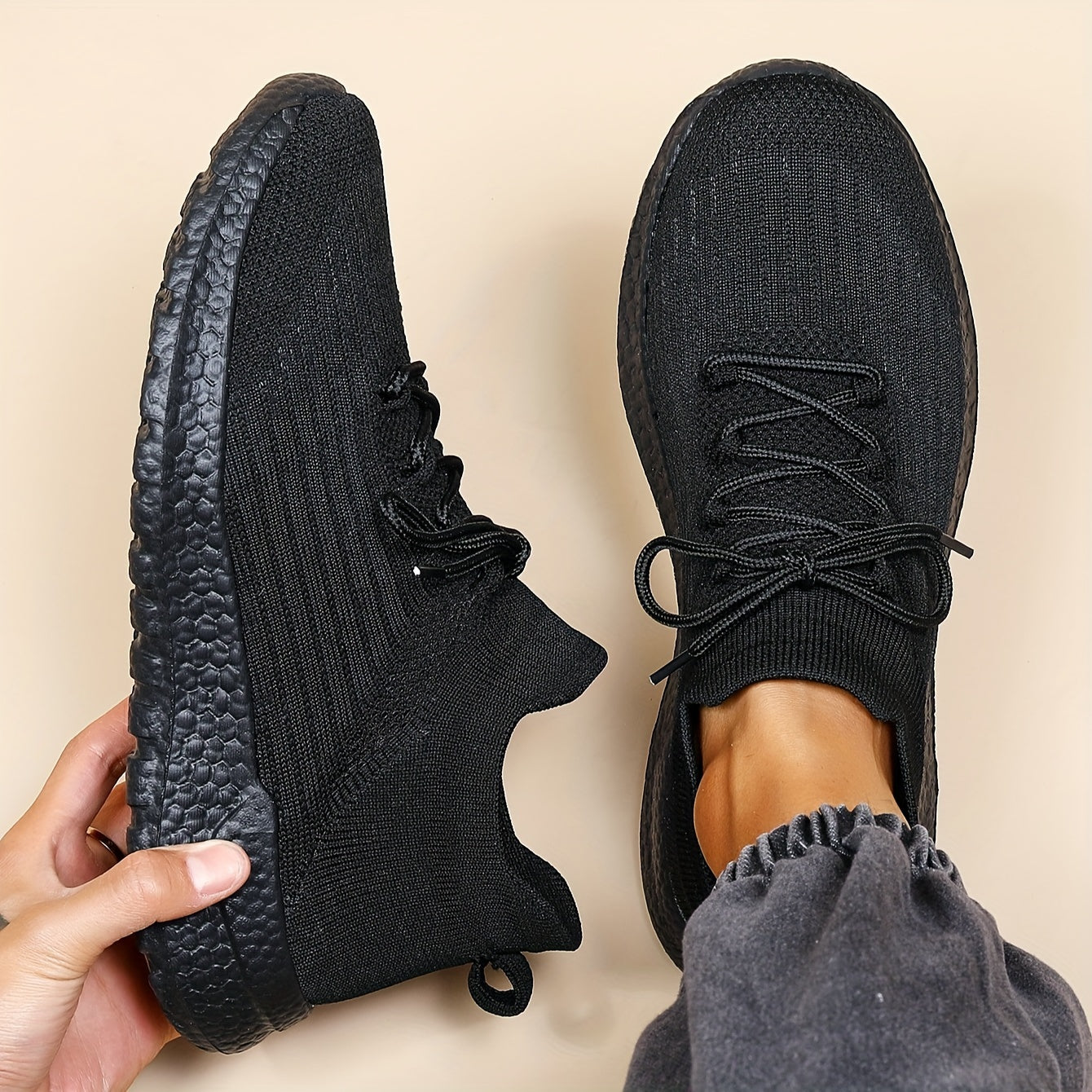 Men's Breathable Fabric Sneakers for Casual and Sports Activities