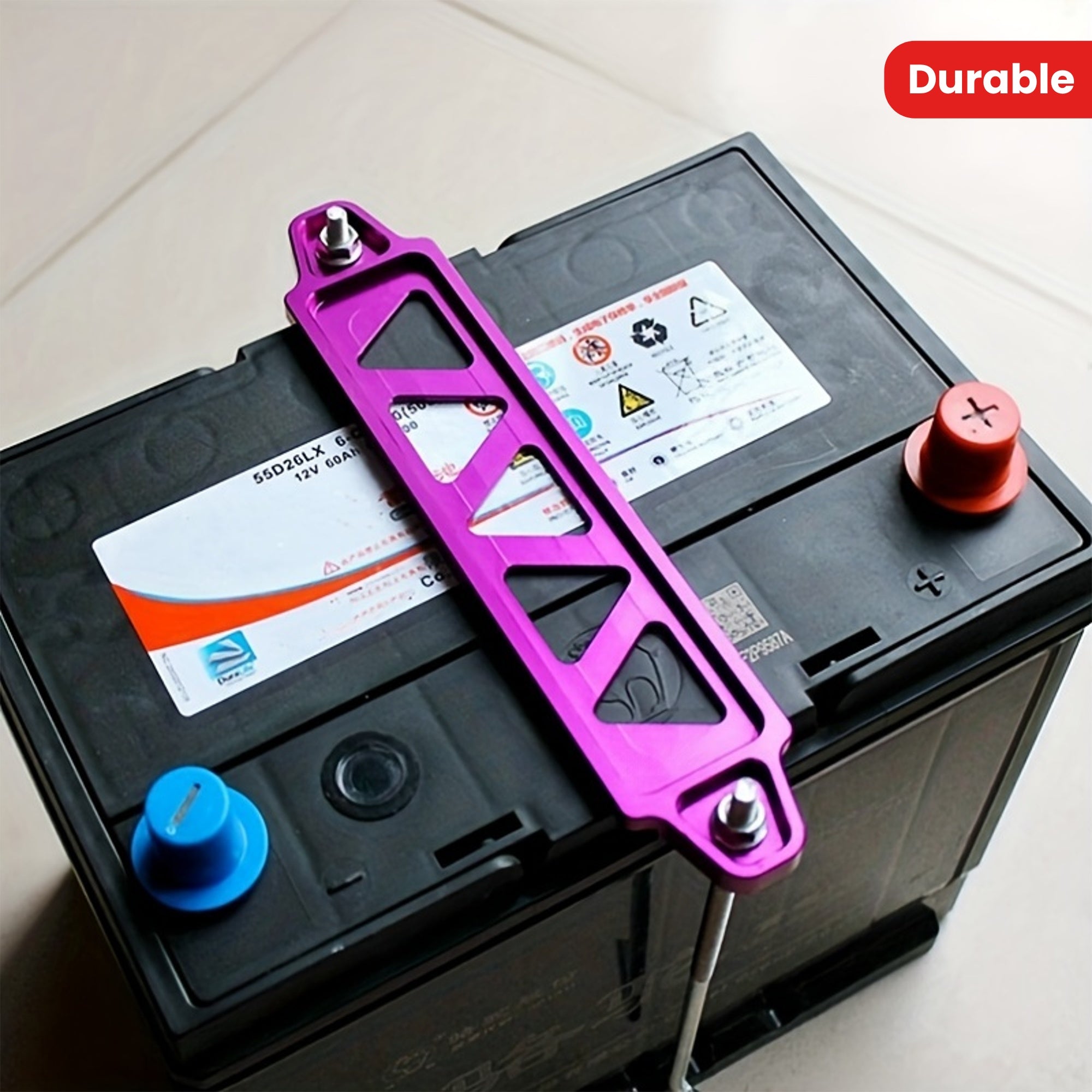 Universal Aluminum Car Battery Holder Secure Mount Durable Durable