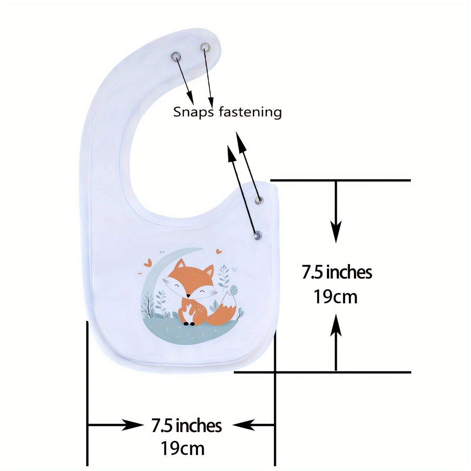 Set of 6 Adjustable Waterproof Baby Bibs for Boys Girls with Cartoon Designs