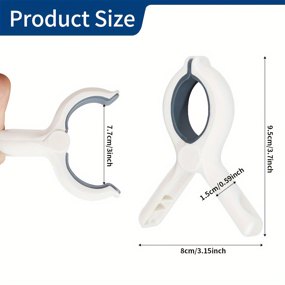 Heavy-Duty Plastic Clothes Pins Set for Towels, Clothes, and Blankets, 6 Pack