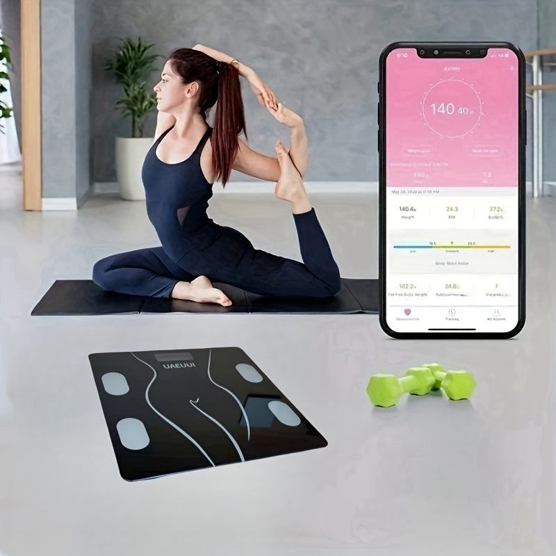 Vazn, tana yog'ini va umumiy sog'liqni o'lchash uchun aqlli skala.