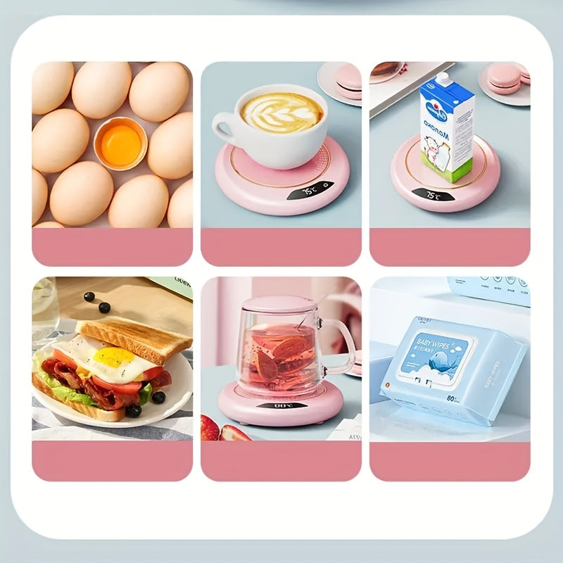 Touch-Activated Heating Coaster USB Powered with 3 Temperatures for Office Camping