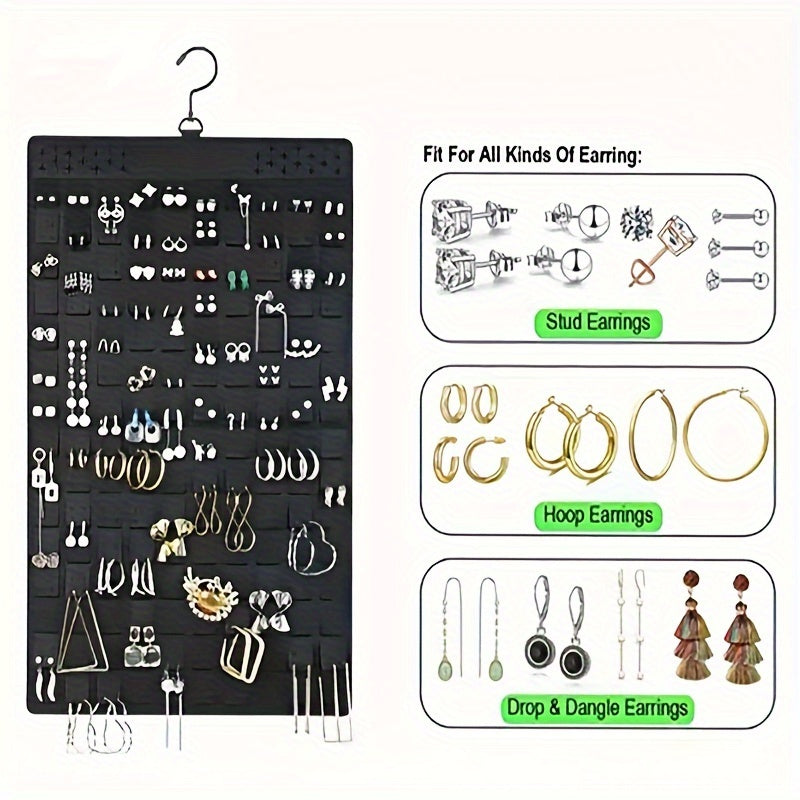Qopqoq bilan osilgan zargarlik buyumlarini tashkil etuvchi, devorga o'rnatiladigan feltli marjon va marjon namoyish qiluvchi