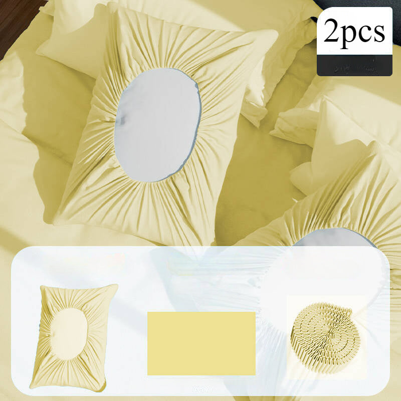 Set of 2 Breathable Machine Washable Pillowcases for Standard Pillows for Travel Hotels and Salons