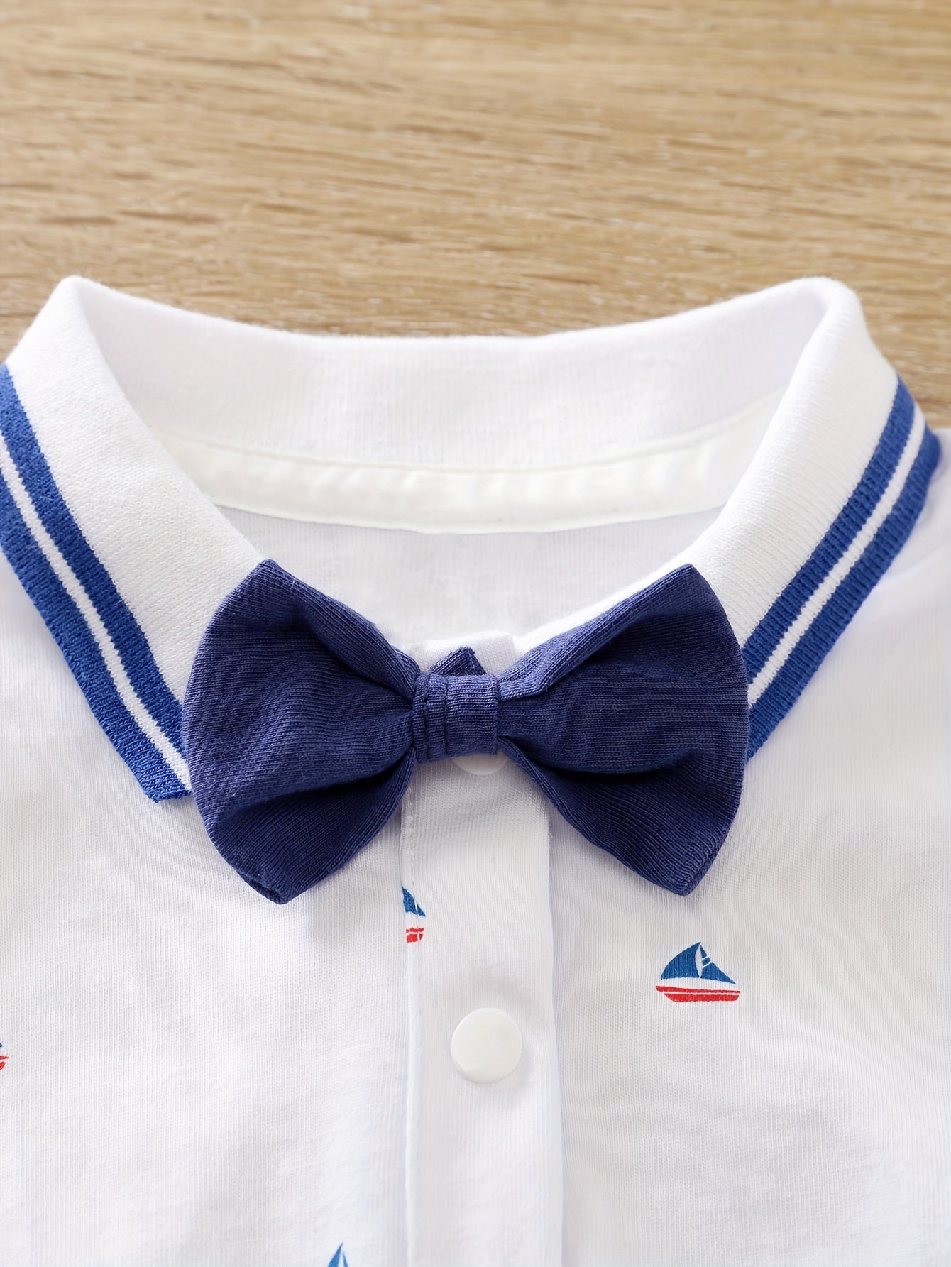 Baby Boy Cotton Romper with Suspenders Summer Outing Outfit