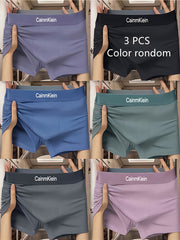 Men's Low-Waisted Boxer Briefs Breathable Polyester Spandex Underwear Pack of 3