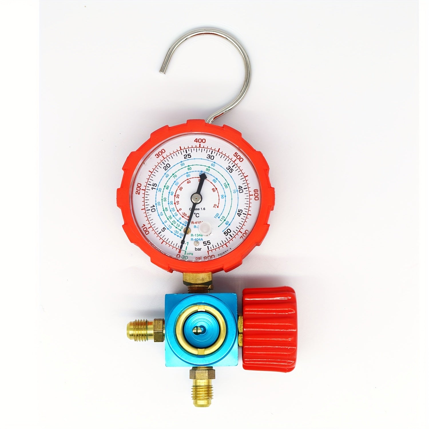 Three-Way Manifold Pressure Gauge Valve for R407C R22 R134a R404A Refrigerants