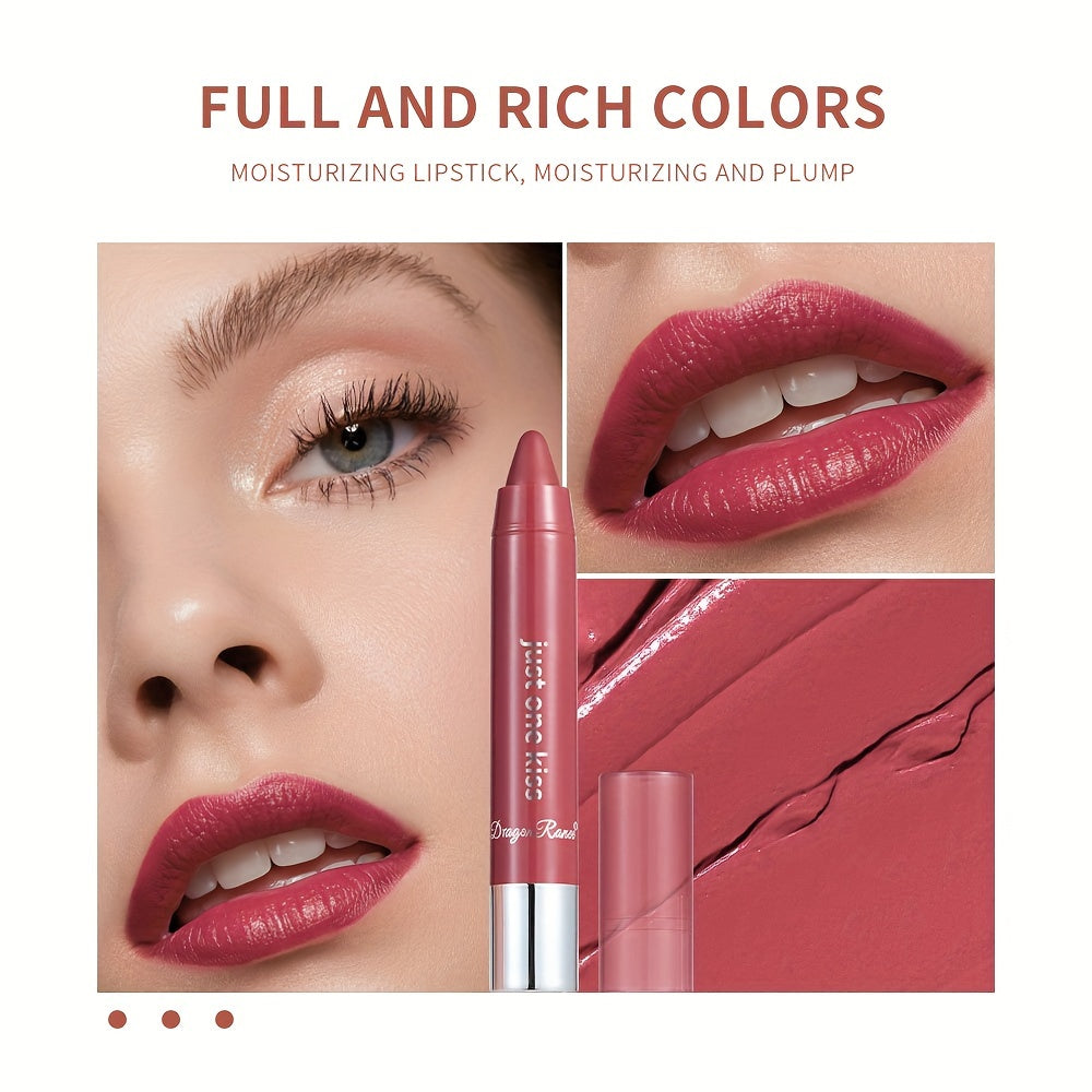Women's Moisturizing Lipstick With Nude Pink Red Brown Colors and Lip Gloss