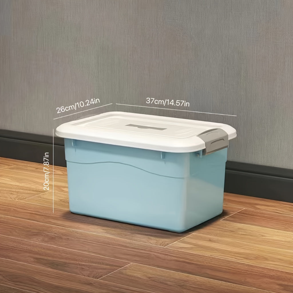 Square Plastic Storage Bins with Lids Waterproof Under-Bed Organizer for Home Car and Office