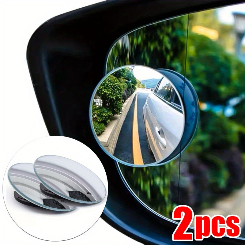 2 Pack Car Rearview Mirrors Wide Angle Adjustable Convex Blind Spot Mirrors
