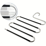 Set of 1/2/4 Pants Storage Hangers Space-Saving 5-Tier S-Shaped Closet Organizers
