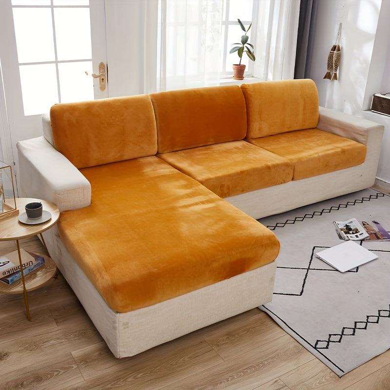 Velvet divan qoplamasi qishki iliqlik va barcha mavsumlar uchun to'liq qoplama ta'minlaydi. Cho'ziluvchan, changdan himoyalangan va elastik mato bilan tozalash oson. Orqa tayanch va yostiq qoplamasi uchun sirpanmas xususiyatlarni o'z ichiga oladi.