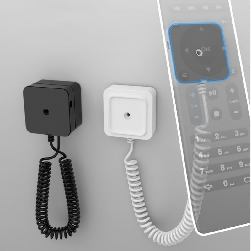 Magnetic Anti-Lost Remote Control Lanyard with Hook for TV and AC Remotes White Plastic