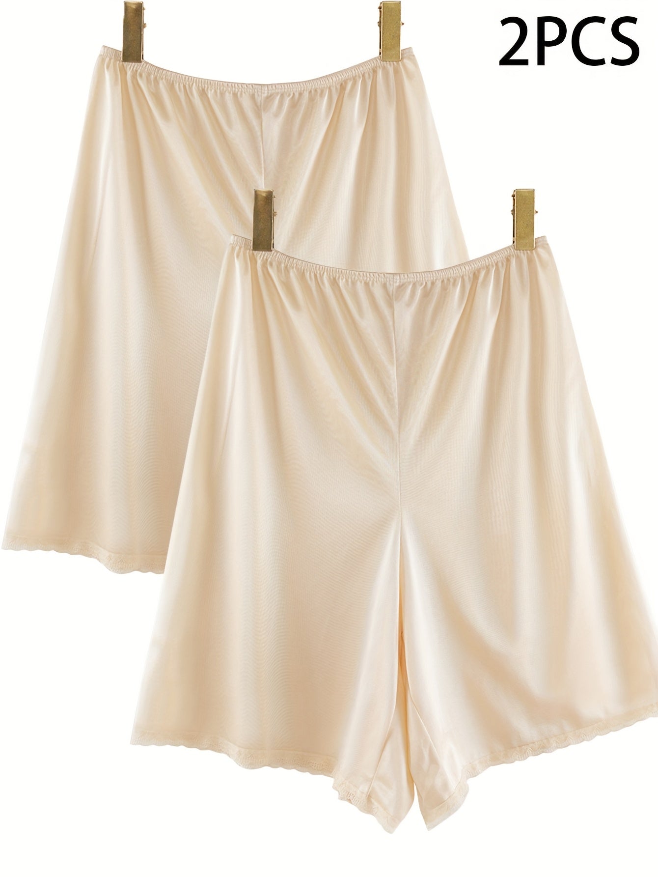 Plus o'lcham ayollar uchun chiroyli tilla bilan bezatilgan xavfsizlik yubka-shorts nafas oladigan muz ipak