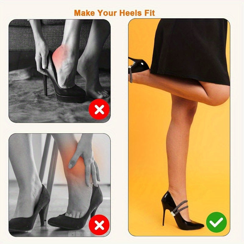 Women Elastic Shoelaces for High Heels 3 Pairs Adjustable Secure