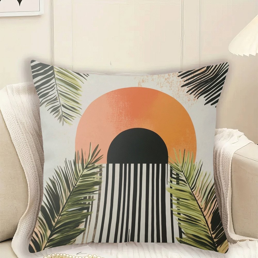 Waterproof Boho Short Plush Throw Pillow Cover 45.72x45.72 cm Sofa Bedroom Decor