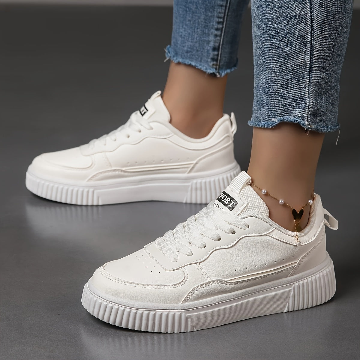 Unisex Canvas Low-Top Sneakers White Green Casual Shoes for Men Women