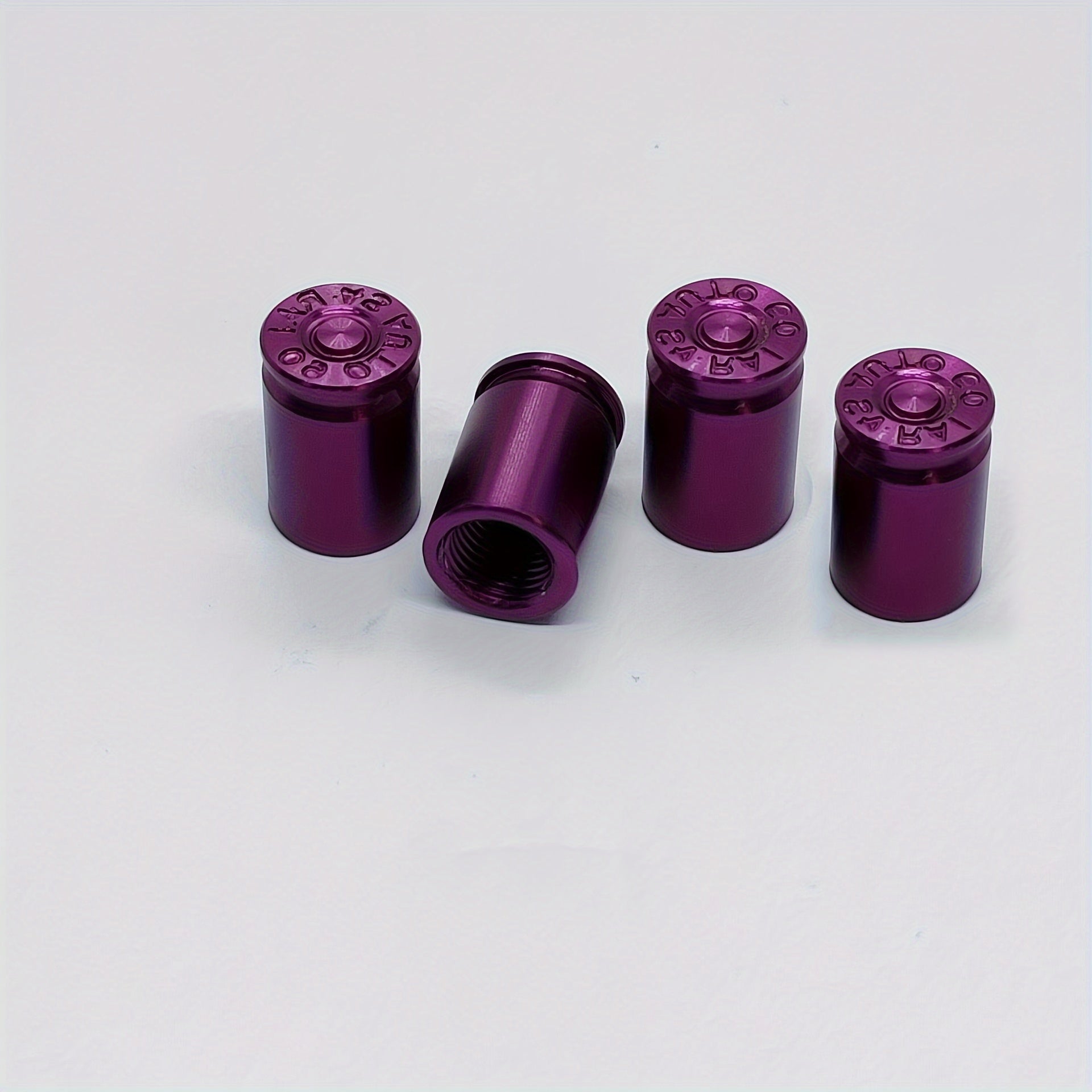 Universal Valve Cap Set for Cars Metal Tire Valve Covers Black 4 Pack