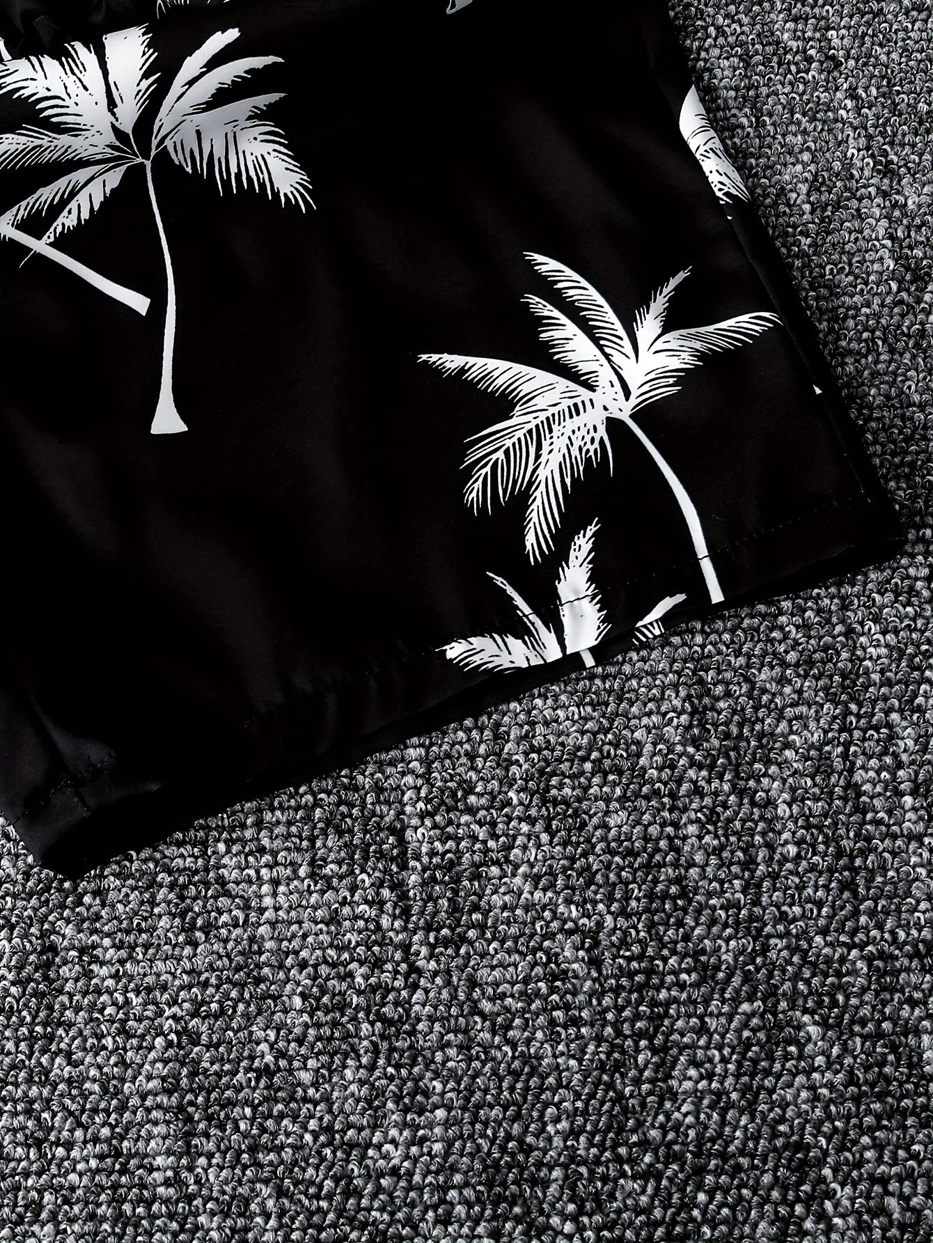 Boys Summer Cotton Tree Graphic Print Short Sleeve Shirt and Shorts Set