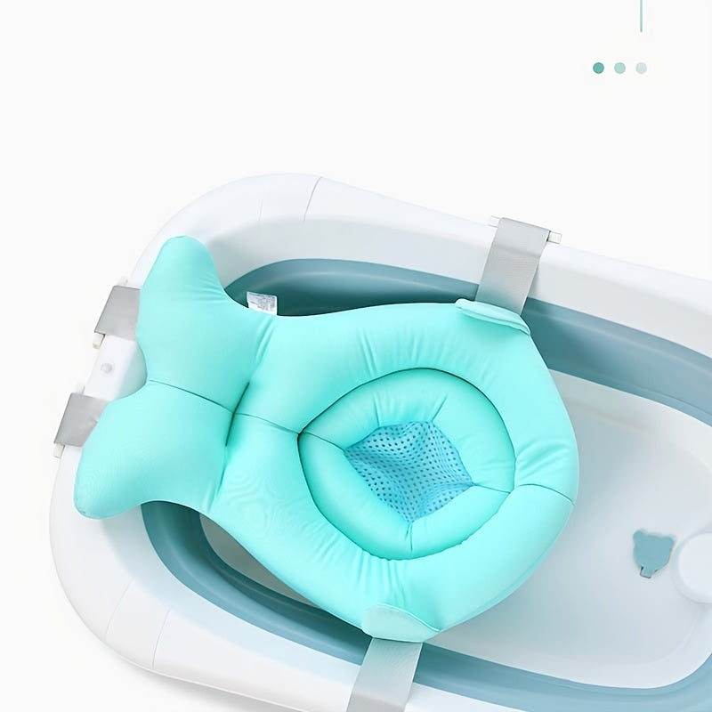 Детский нескользящий коврик для ванной с сетчатым карманом - изготовлен из мягкого полиэстера, доступен в розовом или синем цвете для детей и подростков