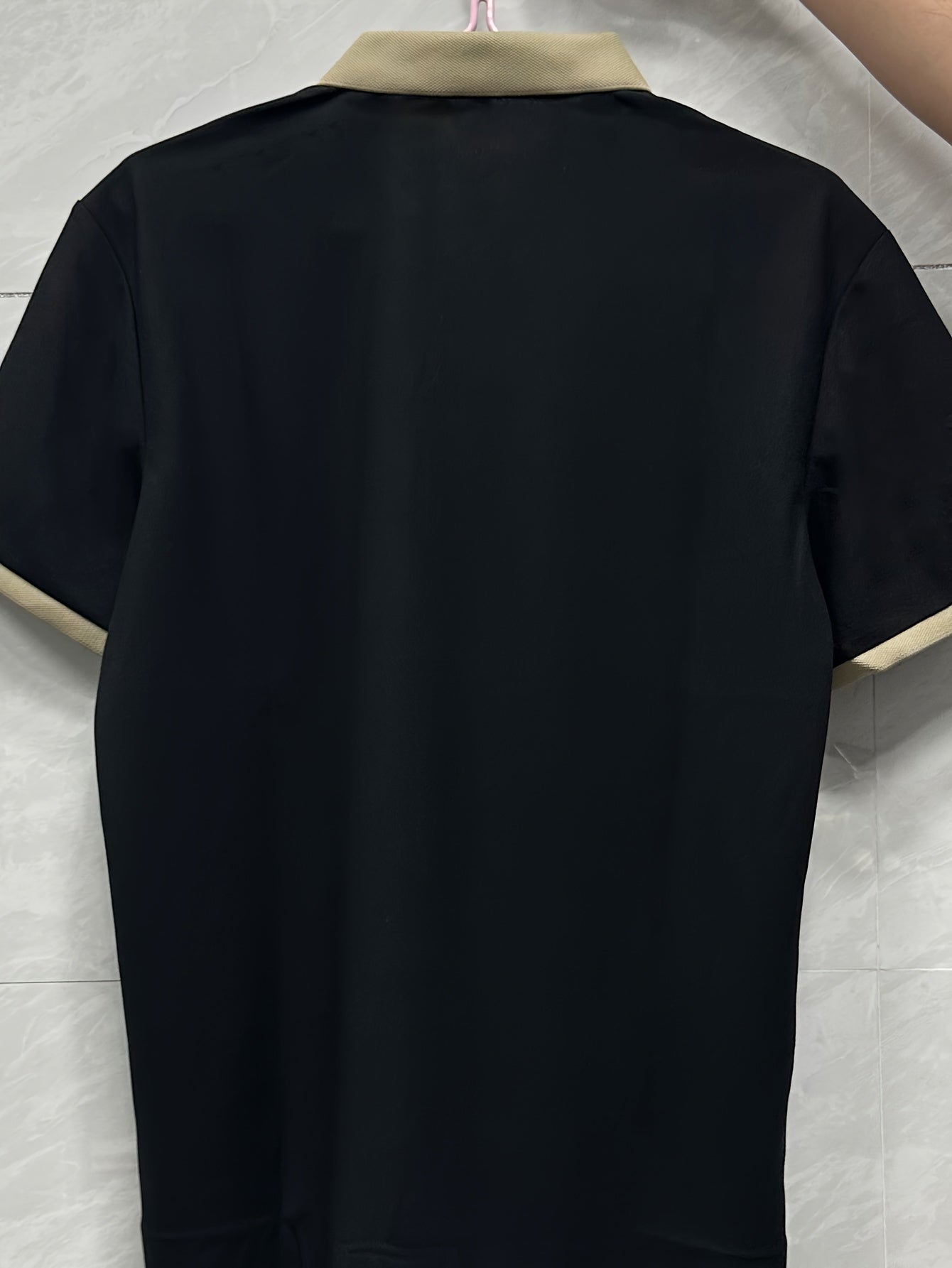 Camisa polo de manga corta de poliéster bordada para hombre para el verano