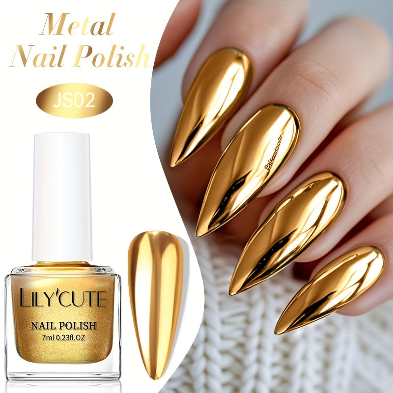 Women Metallic Nail Polish 7ml Bright Mirror Effect No Lamp Needed
