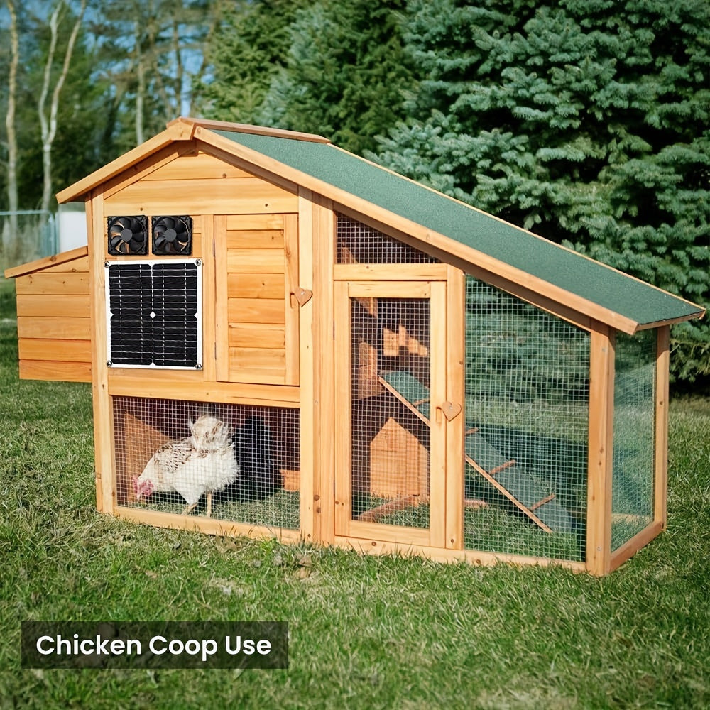 Solar Panel Fan Kit for Greenhouses and Outdoor Ventilation Weatherproof Rainproof