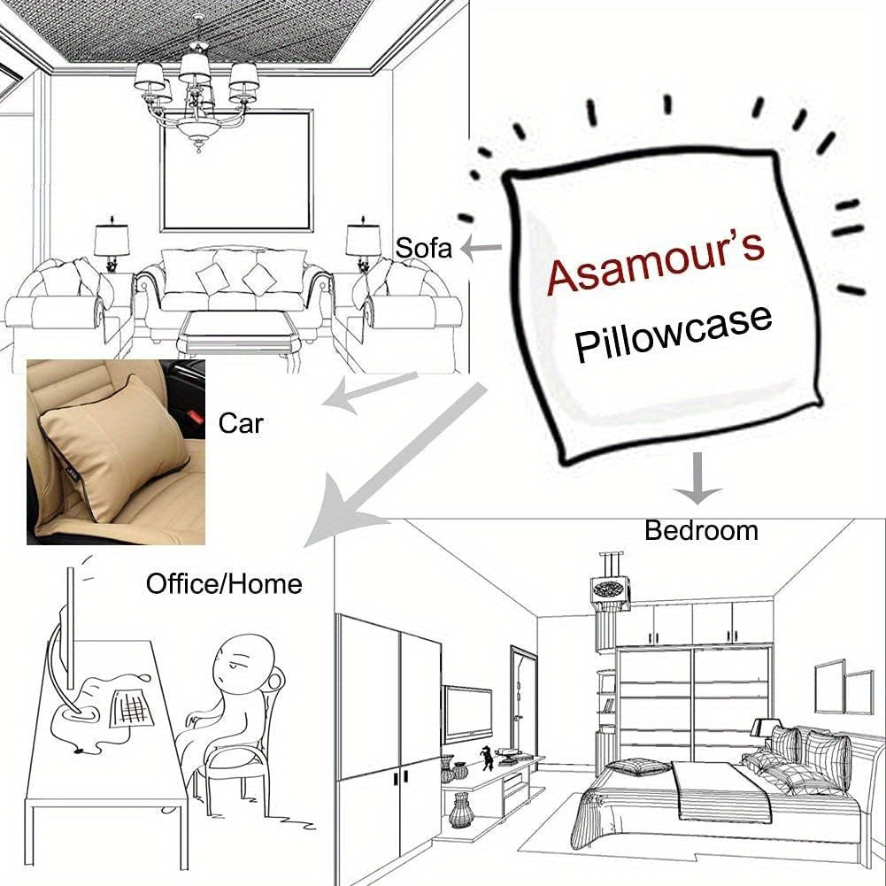 Black and White Geometric Stripe Pillow Covers Square Polyester Zip Closure Set of 1 or 4