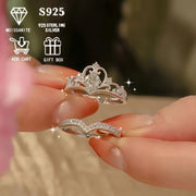 Обручальное и свадебное кольцо из стерлингового серебра с моиссанитом 0,5 карата, для женщин