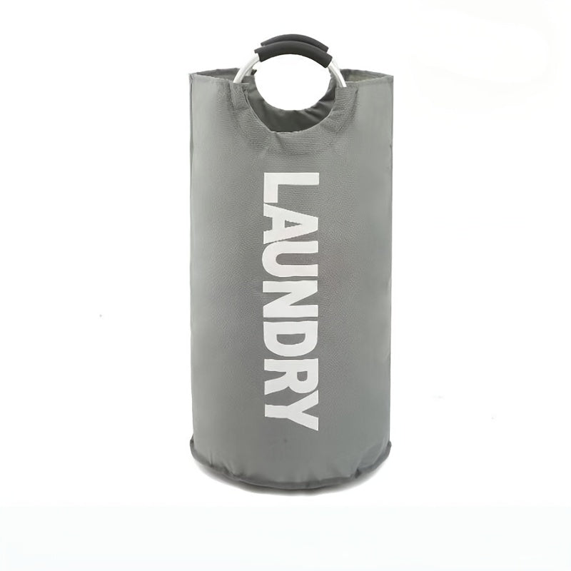 Большая корзина для белья с водонепроницаемым дизайном, с мягкой ручкой для удобной переноски. Вертикальный складной дизайн делает её подходящей для ванной, прачечной, балкона, общежития и других нужд по организации и хранению в доме.